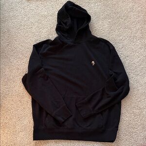Express Black Hoodie with Embroidered Accent